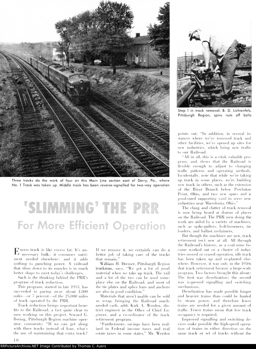 "'Slimming' The PRR," Page 10, 1958